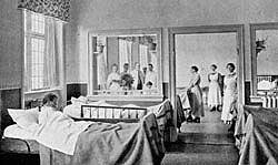 Sengebehandling: Stuegang p Kurhuset, Sct. Hans Hospital, 1916