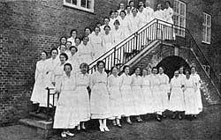 Sygeplejersker p Statens Sindssygehospital i Viborg, 1927.